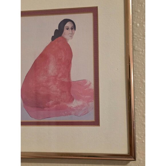 R.C. Gorman Framed Print Titled "Yol Nu Bah" Signed 1972 Haag Art Arizona 7x8 - Picture 8 of 10